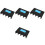 4Pcs Cue Rack Multi-Slot Rubber Pole Billiard Stick Holder 5