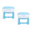 2Pcs Plastic Folding Stool For Bathroom Portable Large Bench 6