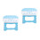 2Pcs Plastic Folding Stool For Bathroom Portable Large Bench 9