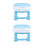 2Pcs Plastic Folding Stool For Bathroom Portable Large Bench 4