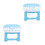 2Pcs Plastic Folding Stool For Bathroom Portable Large Bench 10