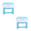 2Pcs Plastic Folding Stool For Bathroom Portable Large Bench 5
