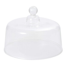2 Pcs Transparent Glass Dust Cover For Cake Display