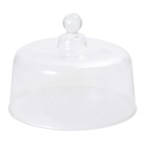 2 Pcs Transparent Glass Dust Cover For Cake Display