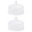 2 Pcs Transparent Glass Dust Cover For Cake Display 5