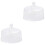 2 Pcs Transparent Glass Dust Cover For Cake Display 3