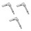 3Pièces Joint Directionnel Jack Hydraulique Métal Argent Sol 10