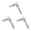 3Pièces Joint Directionnel Jack Hydraulique Métal Argent Sol 4