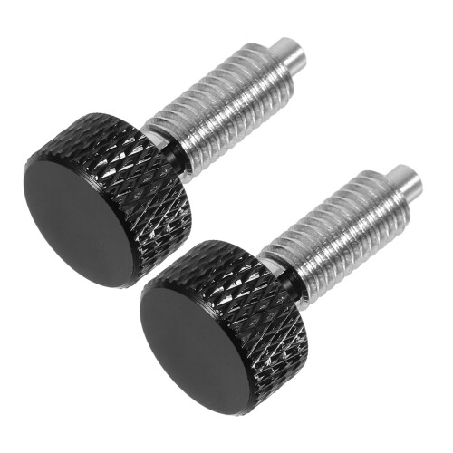 4 Pcs M6 Knurled Handle Spring Plunger Stainless Steel Retractable Pin 2