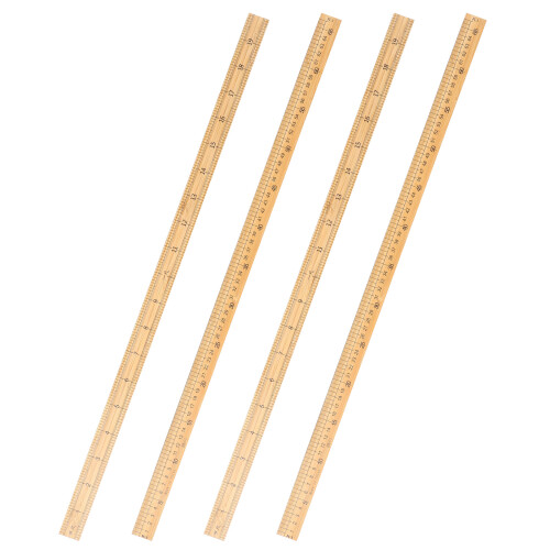 16 Pcs Double Sided Bamboo Drafting Ruler With Centimeters And Inches 1