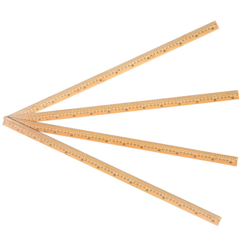 16 Pcs Double Sided Bamboo Drafting Ruler With Centimeters And Inches 2