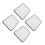4Pcs Retro Enamel Baking Pan Rectangle White For Bread Fruit Storage 10