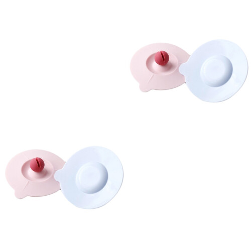4 Pcs Silicone Cup Lids For Tea Coffee Mugs With Spoon Holder 2