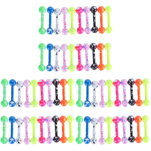60 Pcs Dumbbell Shaped Ear Studs Ear Drop Accessories 1