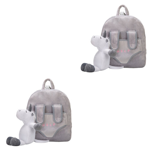 2Pcs Cartoon Unicorn Toddler Backpack With Leash 2