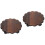 2 Pcs Universal Wheels Flowerpot Holder Tray Moveable (Coffee) 4