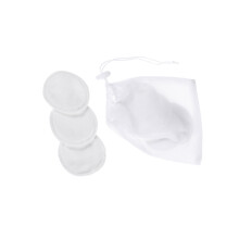 One Set Baby Feeding Anti Overflow Pads With Mesh Bags White