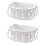 2Pcs Plastic Shower Basket With Handle Bathroom Organizer 5
