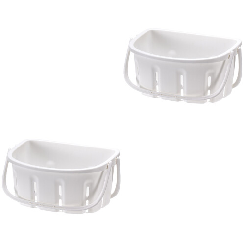 2Pcs Plastic Shower Basket With Handle Bathroom Organizer 2
