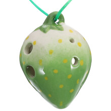 3Pièces Ocarina 6 Trous En Céramique Vert, Instrument Vent Débutant