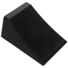 2Pcs Black Anti-Slip Rubber Wheel Chock For Trailer With Hole Design