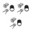 3Pcs Push Button Retractable Impact Lock With Round Head 9