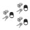 3Pcs Push Button Retractable Impact Lock With Round Head 4