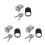 3Pcs Push Button Retractable Impact Lock With Round Head 8