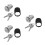 3Pcs Push Button Retractable Impact Lock With Round Head 10