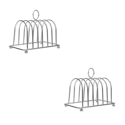 2Pcs Metal Toast Rack For Sliced Bread Kitchen Gadget 2