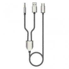 (Blue) Stereo Hifi Sound Cable for Car Speakers Type C to USB