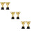 6Stk Goldene Kinder-Party-Trophäen Kunststoff 11