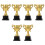 6Stk Goldene Kinder-Party-Trophäen Kunststoff 5