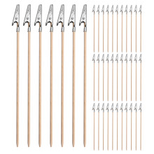 100Pièces Clips Décoratifs Métal Et Bambou Multiusage Pour DIY
