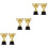 6Stk Goldene Kinder-Party-Trophäen Kunststoff 7
