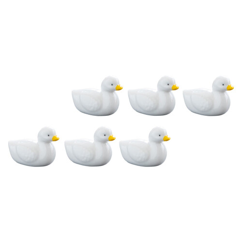 12 Pcs Ceramic Duck Chopstick Rests Decorative Type 1