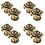 8 Pcs Vintage Cabinet Knobs Drawer Pulls Handle Rose Flower 7