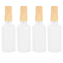 12 Pcs Frosted Wood Grain Spray Bottles For Perfume And Lotion