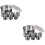 2 Sets Box Stainless Steel Sauce Canister 8