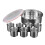 2 Sets Box Stainless Steel Sauce Canister 3