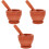 3 Sets Reusable Plastic Garlic Mortar Pestle For Spice Pepper 5