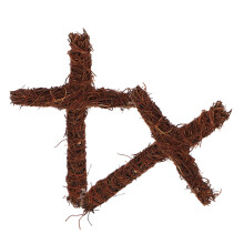 8 Pcs Rattan Cross Wall Decor Hanging Ornament For Home Indoor Use