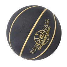 Schwarzer Gummibasketball Größe 3 (18 cm / 7,1 Zoll), sicher, leicht zu greifen für Jugendliche