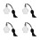 4Pcs Portable Black Perfume Atomizer Bottles with Tassel for Car Use 4