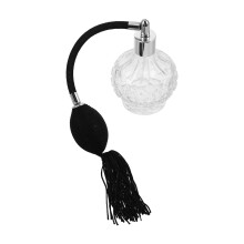 4Pcs Portable Black Perfume Atomizer Bottles with Tassel for Car Use
