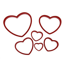18 Pcs Heart Shape Cookie Cutters Molds For Cake Fondant Craft Red