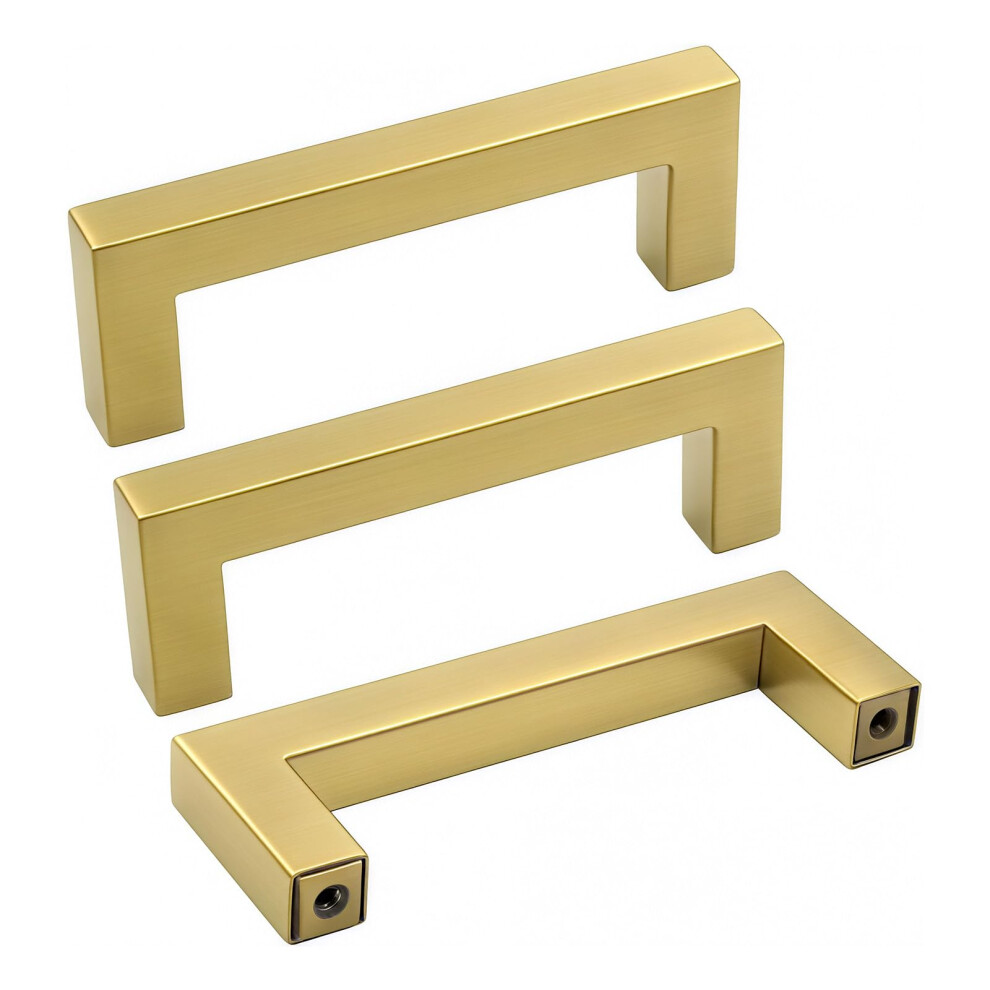Goldenwarm 15 Pack Gold Cabinet Drawer Pulls Brass Kitchen Cabinet Handles Lsj12gd76 Square Dresser Drawer Handles For Cabinet 715020706701