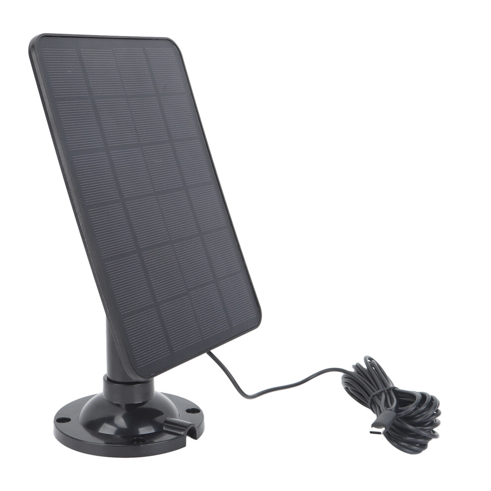 Solar Panel 10W 5V Waterproof Monocrystalline For Outdoor Security Camera Black 7901352089381