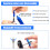 Multi-Function Bicycle Valve Disassemble Tool for Schrader Presta Extender Blue 7