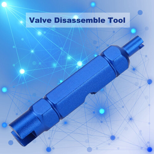 Multi-Function Bicycle Valve Disassemble Tool for Schrader Presta Extender Blue 2
